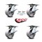 Service Caster 5 Inch Semi Steel Caster Set with Roller Bearing 4 Brake and 2 Swivel Lock SCC SCC-35S520-SSR-SLB-BSL-2-SLB-2 - alternate 6